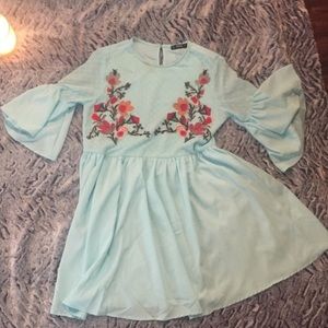 light blue mini dress